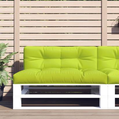 Pernă de paleți, verde aprins, 120x40x12 cm, material textil GartenMobel Dekor