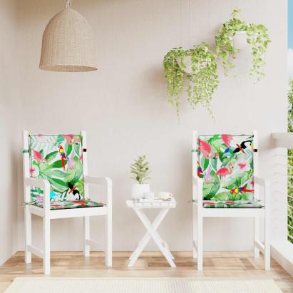Perne pentru scaune cu spătar jos, 2 buc, multicolor, textil GartenMobel Dekor