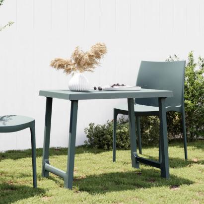 Masă pentru camping, verde, 79x56x64 cm, PP aspect lemn GartenMobel Dekor