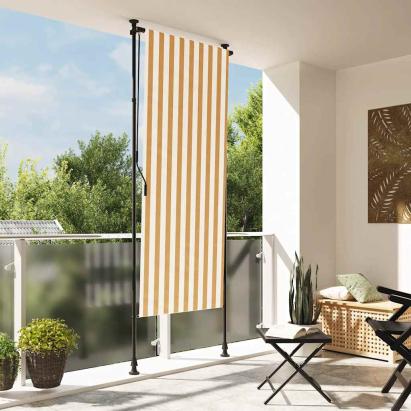 Jaluzea rulou de exterior portocaliu/alb 100x270 cm textil/oțel GartenMobel Dekor