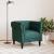 Fotoliu Chesterfield verde închis, material textil GartenMobel Dekor