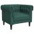 Fotoliu Chesterfield verde închis, material textil GartenMobel Dekor