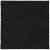 Covor pufos "PAMPLONA" cu fire înalte, negru modern, 240x240 cm GartenMobel Dekor