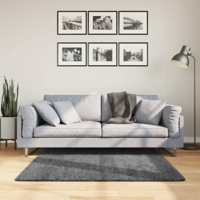 Covor „OVIEDO”, fire scurte, antracit, 120x120 cm GartenMobel Dekor