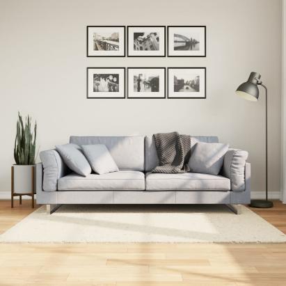 Covor „OVIEDO”, fire scurte, bej, 120x120 cm GartenMobel Dekor