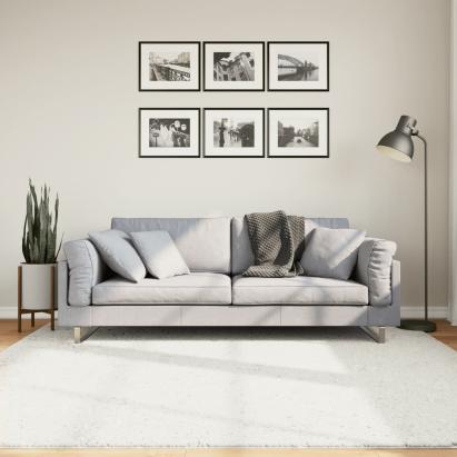 Covor „OVIEDO”, fire scurte, crem, 200x200 cm GartenMobel Dekor