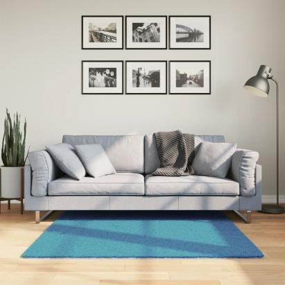 Covor „OVIEDO”, fire scurte, turcoaz, 120x120 cm GartenMobel Dekor
