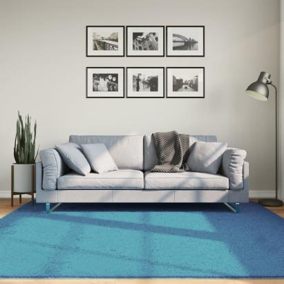 Covor „OVIEDO”, fire scurte, turcoaz, 200x200 cm GartenMobel Dekor