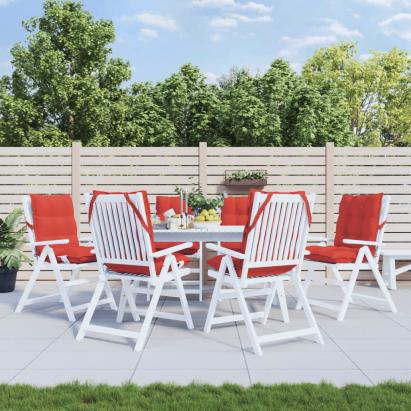 Perne scaun cu spătar mic, 6 buc., roșu, textil oxford GartenMobel Dekor