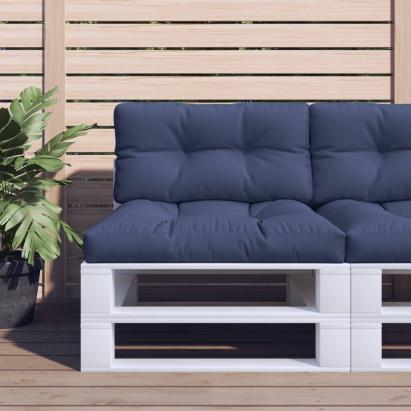 Set pernă de paleți, bleumarin, 70x40x12 cm, material textil GartenMobel Dekor