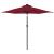 Umbrelă soare de grădină stâlp din oțel/LED roșu 225x225x212cm GartenMobel Dekor