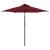Umbrelă soare de grădină stâlp din oțel/LED roșu 225x225x212cm GartenMobel Dekor