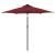 Umbrelă soare de grădină stâlp din oțel/LED roșu 225x225x212cm GartenMobel Dekor