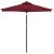 Umbrelă soare de grădină stâlp din oțel/LED roșu 225x225x212cm GartenMobel Dekor