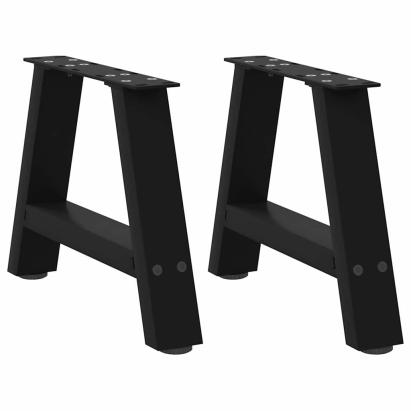 Picioare pentru măsuță de cafea în formă de A, 2 buc., negru, 30x(30-31) cm, oțel GartenMobel Dekor