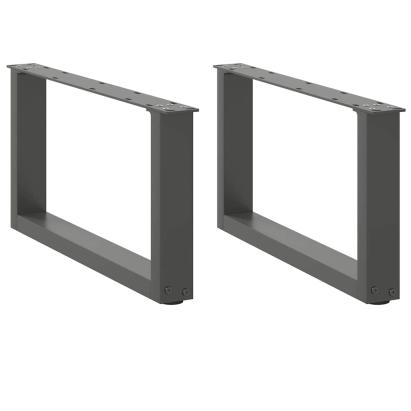 Picioare pentru măsuță de cafea în formă de U, 2 buc., antracit, 70x(30-31) cm, oțel GartenMobel Dekor