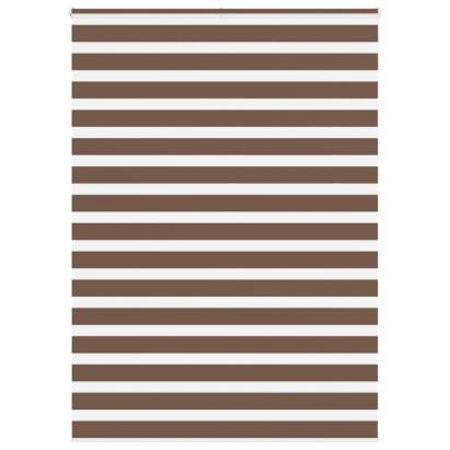 Jaluzea tip zebra maro lățime țesătură 160,9 cm poliester GartenMobel Dekor