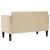 Canapea loveseat, crem, 111 cm, textil GartenMobel Dekor