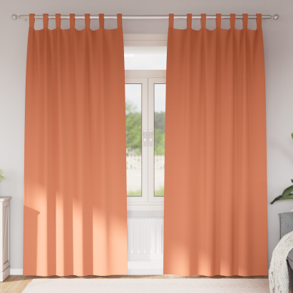 Perdele opace cu perdele 2 pcs Terracota 245 x 140 cm Poliester GartenMobel Dekor