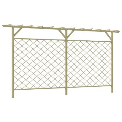 Gard de grădină cu zăbrele și pergolă, lemn GartenMobel Dekor