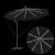 Parasol banana cu brațe cu blocare Negru 294 x 294 x 248 cm GartenMobel Dekor