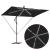 Parasol banana cu brațe cu blocare Negru 294 x 200 x 254 cm GartenMobel Dekor
