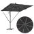 Parasol banana cu brațe cu blocare Antracit 249 x 249 x 250 cm GartenMobel Dekor