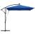 Parasol banana cu brațe cu blocare albastru 249 x 249 x 250 cm GartenMobel Dekor