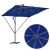Parasol banana cu brațe cu blocare albastru 249 x 249 x 250 cm GartenMobel Dekor