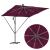 Parasol banana cu brațe Roșu bordo 249 x 249 x 250 cm GartenMobel Dekor