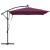 Parasol banana cu brațe Roșu bordo 249 x 249 x 250 cm GartenMobel Dekor
