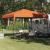 Cort cu Copertină Portocaliu 300 x 300 x 227 / 236 / 245 cm GartenMobel Dekor