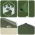Cort cu Copertină Verde 400 x 400 x 227 / 236 / 245 cm GartenMobel Dekor