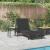 Șezlong cu pernă -persoană 2 pcs Maro 40 x 40 x 40.5 cm Rattan poli GartenMobel Dekor