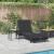 Șezlong cu pernă -persoană 2 pcs Negru 40 x 40 x 40.5 cm Rattan poli GartenMobel Dekor