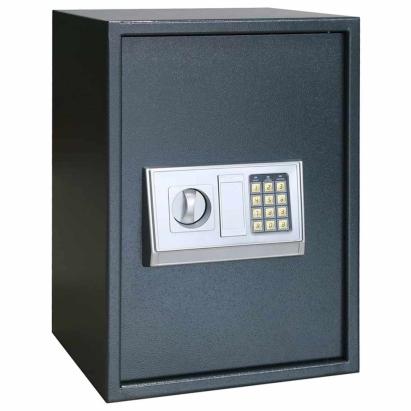 Seif electronic digital cu raft Gri închis 35x31x50 cm Oțel GartenMobel Dekor