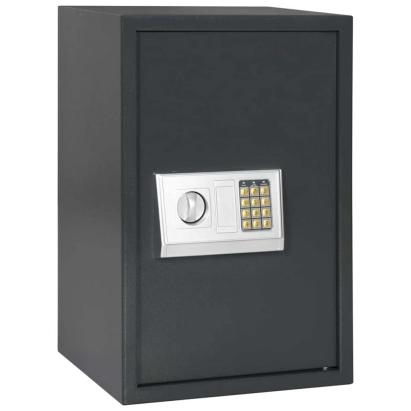 Seif electronic cu raft gri închis 40x35x60 cm oțel GartenMobel Dekor