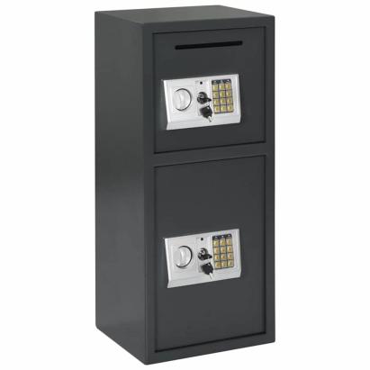 Seif Electronic Digital Gri închis 35x31x80 cm Oțel GartenMobel Dekor