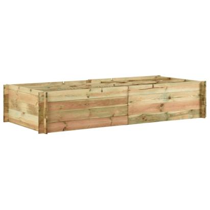 Strat înălțat legume grădină, 197x100x40cm,  lemn de pin tratat GartenMobel Dekor