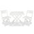 Set mobilier bistro pliabil, 3 piese, alb, plastic GartenMobel Dekor