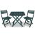 Set mobilier bistro pliabil, 3 piese, verde, plastic GartenMobel Dekor