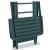 Set mobilier bistro pliabil, 3 piese, verde, plastic GartenMobel Dekor