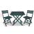 Set mobilier bistro pliabil, 3 piese, verde, plastic GartenMobel Dekor