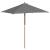 Umbrelă de soare, exterior, stâlp lemn, 150x200 cm, antracit GartenMobel Dekor