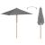 Umbrelă de soare, exterior, stâlp lemn, 150x200 cm, antracit GartenMobel Dekor