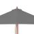 Umbrelă de soare, exterior, stâlp lemn, 150x200 cm, antracit GartenMobel Dekor