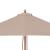 Umbrelă de soare, exterior, stâlp lemn, 150x200 cm, gri taupe GartenMobel Dekor
