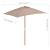 Umbrelă de soare, exterior, stâlp lemn, 150x200 cm, gri taupe GartenMobel Dekor