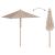Umbrelă de soare, exterior, stâlp lemn, 150x200 cm, gri taupe GartenMobel Dekor