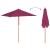 Umbrelă de soare de exterior, stâlp lemn, 150x200 cm roșu bordo GartenMobel Dekor